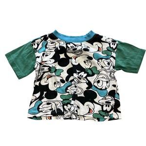 Disney Jr Mickey & Friends Color Block Boxy Short Sleeve Tee Size 2T